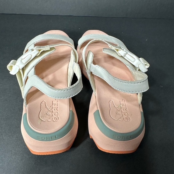 Stylish Pink and Cream Sandals Sorel pre owned size 5.5 Exellent conditions - Picture 3 of 7